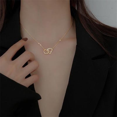 Schattige Hartvormige Hanger Trui Ketting Voor Vrouwen, High-End En Niche Ontwerp, Veelzijdige Mode Sieraden Accessoires Voor Herfst En Winter goud