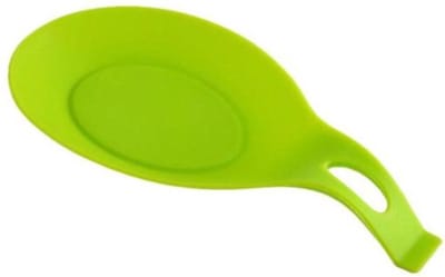 Siliconen lepelhouder groen – hittebestendige lepel mat – keukengerei houder met lekopvang – houdt aanrecht schoon – 20x10 cm – keuken accessoire