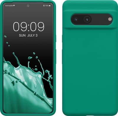 kwmobile telefoonhoesje geschikt voor Google Pixel 7 - Hoesje met siliconen coating - Smartphone case in smaragdgroen