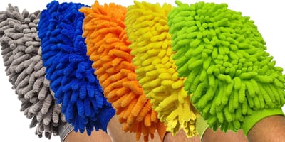 Gadgetpoint - Auto Schoonmaak Spons - Autospons - Washandschoen - Schoonmaakspons Handschoen - 1 stuk - 1 zijdig Willekeurige kleur