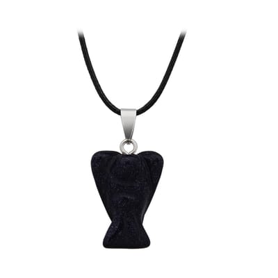 Bixorp Gems Onyx Engeltje Ketting - Edelstenen Engel aan koord