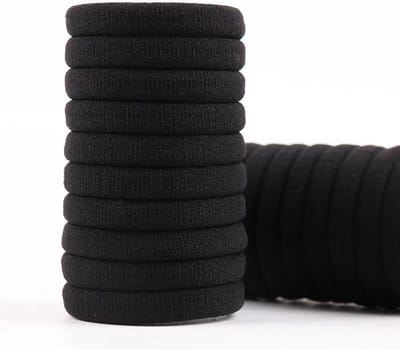 Elastiekjes 100 stuks | Zwarte Haar Elastieken | elastisch | hoge kwaliteit haarelastiekjes | Zwart | Sparkolia