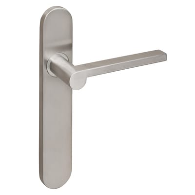 Lavuzo deurkruk Caserta RVS met afgerond schild | Per set | Deurklink met schild