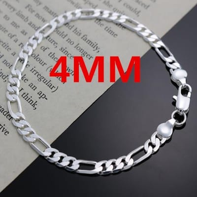 925 Sterling Zilver Goudkleur Exquise 10mm Ketting Heren Dames Ketting Nobele Trouw Armband Mode Bedel Bruiloft Verjaardagscadeau 20cm gray