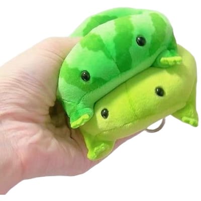 Peluche Grenouille Verte Dessin Animé Anime Coton PP Animaux Anti-Stress Grenouille Moelleuse Figurine Grenouille Peluche Douce Pendentif Ornements Mignons