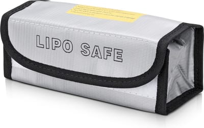 kwmobile opbergtas voor batterijen - Batterijentas - Draagtas met klittenband - In zilver / zwart