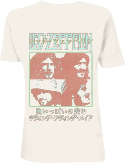 Led Zeppelin - Japanese Poster Heren T-shirt - L - Creme