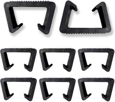 Dailygoods- Tuinmeubelverbinders 8 stuks - Kunststof - Robuust en stabiel - Klemmen voor outdoor-meubels - Eenvoudige bediening - Formaat 4,3 cm - Meubelclips