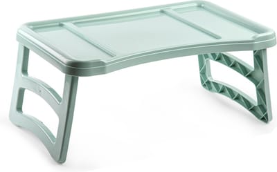 Plasticforte Dienblad - ontbijt op bed tafeltje - mintgroen - 51x33 cm - schoottafeltje - bedtafel laptop