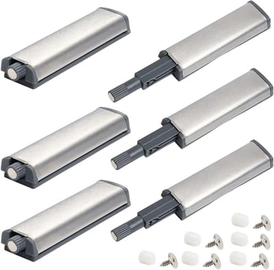 Push to Open Deuropener Set van 6 Stuks, Magnetische Dempers voor Keuken- en Meubeldeuren, Drukmechanisme voor Gemakkelijk Openen van Lades en Deuren