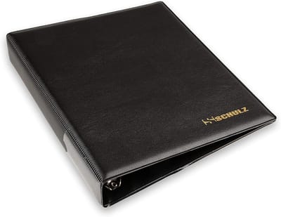 Muntenalbum voor 200 stuks 2 Euromunten Album - Zwart met uitbreidbare pagina's