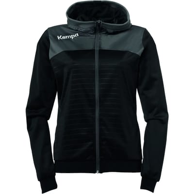 Kempa Emotion 2.0 Hooded  Sportjas - Maat XL  - Vrouwen - zwart/grijs
