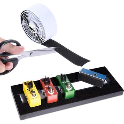 Gitaarpedaalbord Pedaal Montage Tape Lengte 2M Breedte 5CM LUS+HAAK black