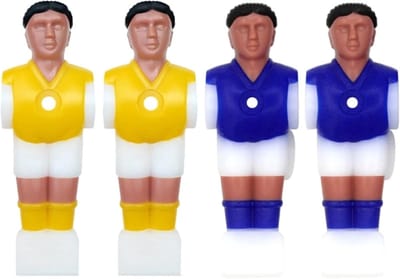 Tafelvoetbal Vervanging Spelers - Poppen Onderdelen - Wedstrijd Spelen - Slagvast Materiaal - 8 Stuks - Zwart Geel