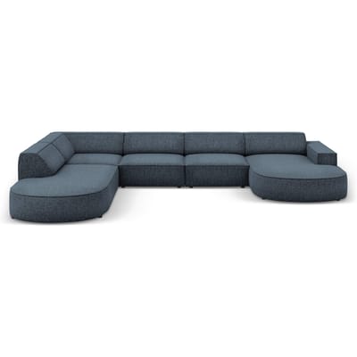 7-zitshoekbank Jodie links chenille afgerond | Micadoni Home