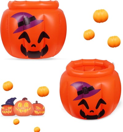 Opblaasbare Halloween Pompoen Koeler met Grote Inhoud voor Drankjes - Tuindecoratie