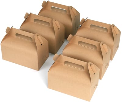 Dailygoods- Geschenkdozen 30 stuks - Bruine geschenkdozen met deksel - Kartonnen verpakking - Voor kinderverjaardagen - Bruiloften - Babyshowers - 16,3 x 9,3 x 8 cm - Cadeauverpakking