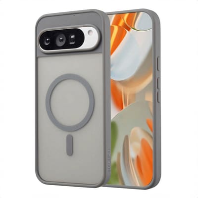 imoshion Hoesje - Geschikt voor Google Pixel 9 Pro XL - Color Guard Backcover met Magnetische Ring - Grijs