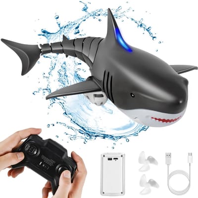 Namajunas - Afstandsbedienbare Haai Speelgoed - 2.4GHz RC Boot Simulatiehaai - Zwembad Water Speelgoed - Elektrische Boot met Afstandsbediening - Speelgoed Cadeau voor Jongens en Meisjes - Buitenspeelgoed