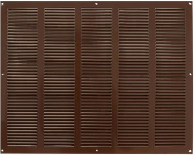 Ventilatierooster - Afdekking - Wandafwerking - Met vliegengaas - 500x400mm - Bruin