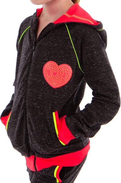 Papillon Sweater Met Rits En Capuchon Meisjes Grijs Maat 104
