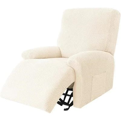 Jacquard Relaxfauteuil Bankhoes Antislip Lazy Boy Bankhoes All-inclusive Eenpersoons Bank Slipcover Fauteuil 4PCS/Set beige