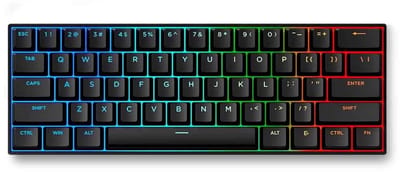 MCHOSE Ace60 Pro 60% Hall Effect Uranus Magnetische Schakelaar 8K Hz RGB Hotswap Zwart Mechanisch Gaming Toetsenbord (MC-Ace60-6)