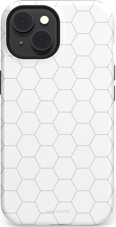 Casetastic Hoesje Geschikt voor Apple iPhone 15 Magsafe - Stijlvolle Beschermende Duo-layer Case - Zilverraat