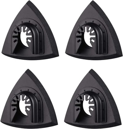 4x Driehoekige Schuurplaten 80mm voor Multitool - Schuurgereedschap Accessoires Set