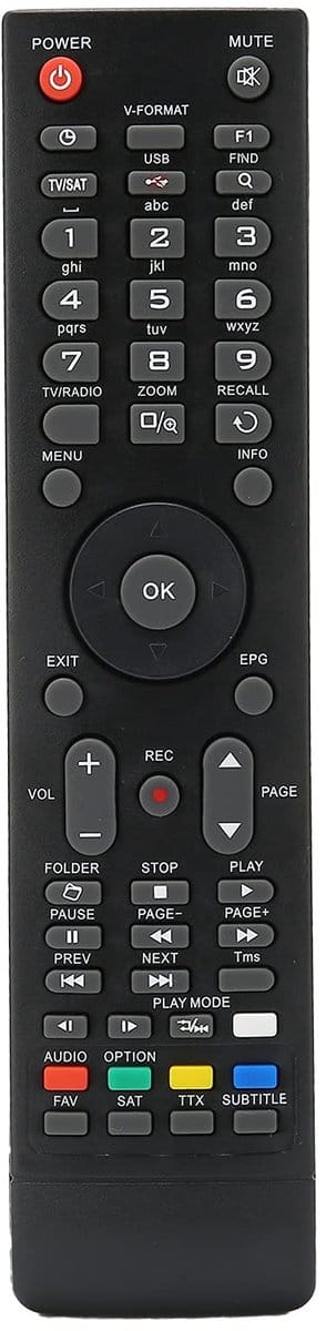 Dailygoody - Afstandsbediening - Vervangende Afstandsbediening - Ergonomisch Design - Zwart - Universale Afstandsbediening - Han...