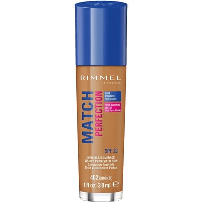Rimmel London SPF 20 Match Perfection Foundation 30 ml (Verschillende Tinten) - Bronze