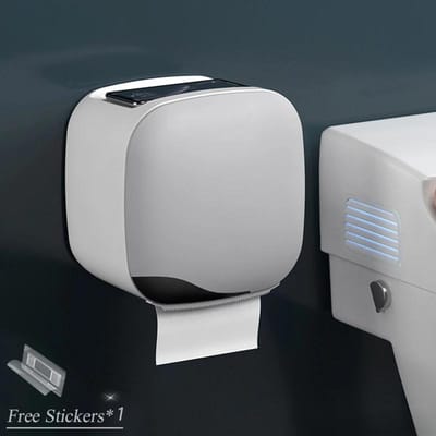 Porte-papier toilette Mengni, boîte de rangement pour mouchoirs, organiseur de papier toilette, ensemble d'accessoires de salle de bain gris