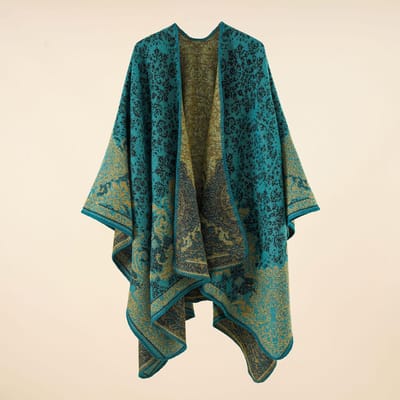 Kasjmier Winter Warm Poncho's En Capes Voor Vrouwen Foulard Femme Sjaals En Wraps Bloemen Pashmina Vrouwelijke Bufanda Mujer black