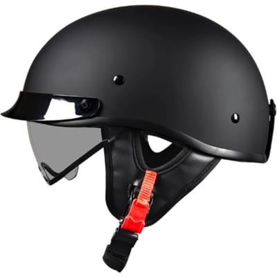 Hoge Kwaliteit Slim Fit Halfhelm voor Jongeren Maten Beschikbaar Coole Graphics DOT Gecertificeerde Bescherming Grote Hoofdomtrekken M mat zwarte kleur