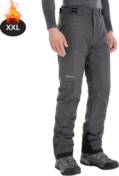 Livano Skibroek - Skipak - Snowboard Broek - Winterbroek - Sneeuwbroek - Heren - Wintersport - Grijs - Maat XXL