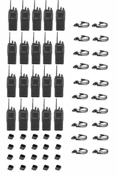 Set van 20 Kenwood TK-3701D met d-shape oortje en tafellader