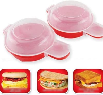 Magnetron Eierkoker - Snel Ei Hamburg Omelet Maker - 2 Stuks