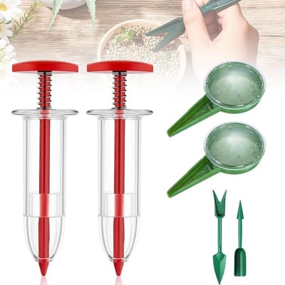 Mini Zaadverspreider - Zaaizaad Dispenser - Kleine Zaden Planten - Handmatig Nauwkeurig - 991 x 305 cm - Groen Rood