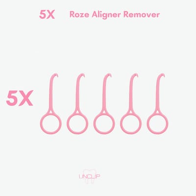 Unclip® 5X Roze Aligner Remover Hulpmiddel Haakje Nachtbeugel Knarsbitje Beugel Invisalign Orthodontische remover