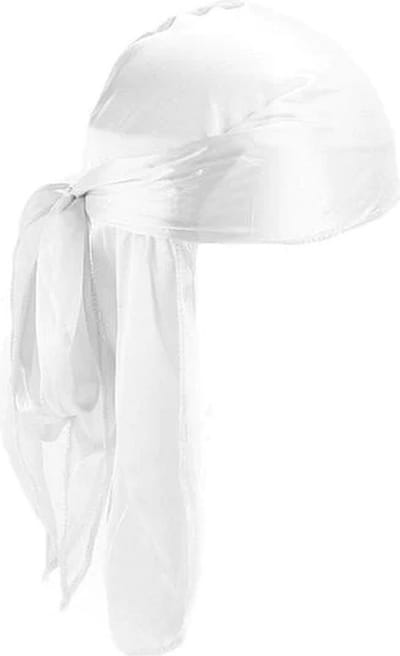 Knaak Durag - Wit - Satijnen Afwerking - Premium Kwaliteit - Voor Waves, Dreadlocks & Styling