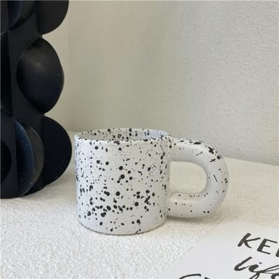 Corée du sud grosse tasse éclaboussures d'encre tasse en céramique tasse tachetée Simple bureau tasse à café maison tasse d'eau cadeau pour les amis 301-400ml