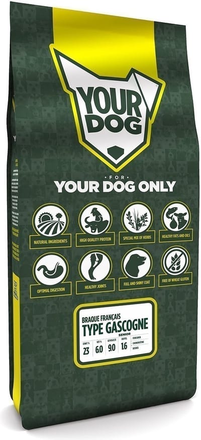 Yourdog Braque Français type gascogne Rasspecifiek Senior Hondenvoer 12kg | Hondenbrokken