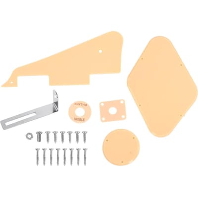 Ensemble de Plaques Pickguard Anneau de Commutateur Cache Cavité Jack Plaque Arrière Anti-Rayures pour Guitare LP Jazz