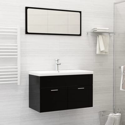 vidaXL - Inbouwwastafel - met - kraan - 81x39x18 - cm - keramiek - wit