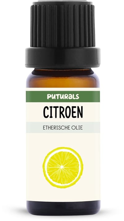 Puturals Citroen Olie 100% Natuurlijk - 10ml - Puur en Vegan - Citroen Etherische Olie voor Gezicht, Lichaam, Nagels en Aromatherapie