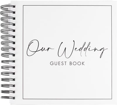 Ginger Ray - Ginger Ray - Black & White bruiloft gastenboek - 21,5 x 21,5 cm - 32 pagina’s