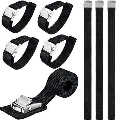 10 Stucks Spanband, Spanriemen, Bevestigingsriem Sjorbanden, Kleine Spanbanden voor Fietsen, Motorfietsen, Bagage, Pakketten, Extreem Robuuste Sjorband