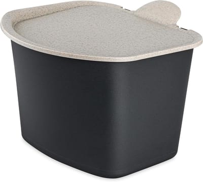 Biologische afvalemmer - Keukencompostbak - Afval scheiden - Geurloos afsluitbaar - 3 Liter - Ash Grey