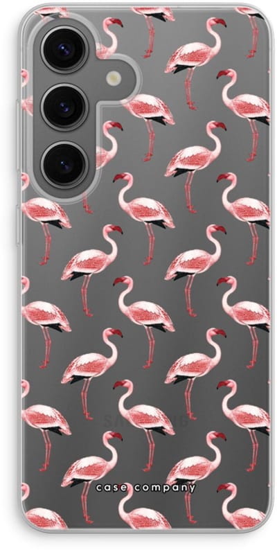 Case Company® - Hoesje geschikt voor Samsung Galaxy S24 hoesje - Flamingo - Soft Cover Telefoonhoesje - Bescherming aan alle Kanten en Schermrand