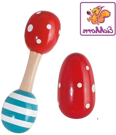Maracas Muziekset - Rammelaars Instrumenten - Muziek Maken - Kleurrijk Gelakt - 5.5 x 14.5 x 19.5 cm - Multicolor